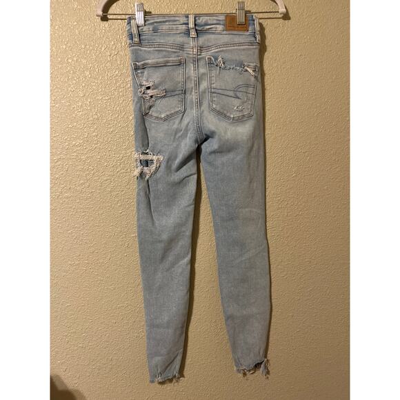 American Eagle next level stretch women’s high-rise jeggings size 0 short - Picture 3 of 7
